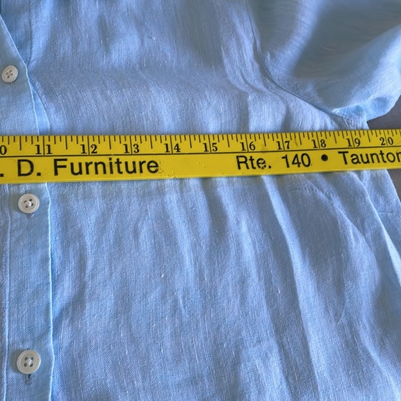 J Jill- blue long linen shirt- small - Picture 9 of 9
